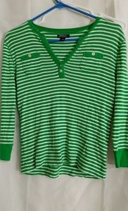 American living size medium half sleeve green shir